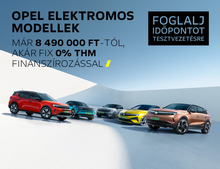 Opel elektromos személyautók és haszonjárművek!
